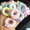 【 No. 152 】 Cartoon Plush Hair Tie 100/ pack 2000/ piece Children and students Autumn and Winter Cute Hair Tie Bear Rabbit Hair Tie Head Tie Hair Accessory Plush hair accessory 1 yuan wholesale Specification image